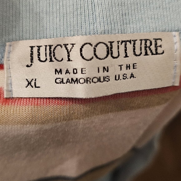 Vintage Juicy Couture Striped Terry Cloth Halter Top And Skirt SET Size XL - Picture 7 of 7